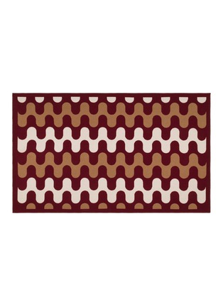 Main View - Click To Enlarge - FRETTE - X Tara Bernerd Modernism Throw — Burgundy/Tan