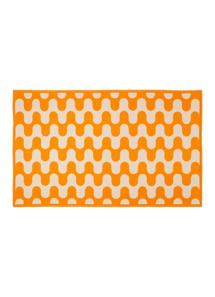 Main View - Click To Enlarge - FRETTE - X Tara Bernerd Modernism Throw — Bright Orange/Cream