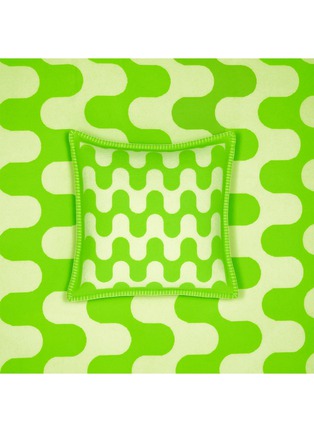 Detail View - Click To Enlarge - FRETTE - X Tara Bernerd Modernism Cushion 003 — Bright Lime/Cream