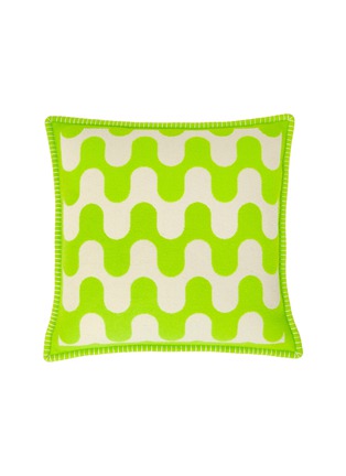 Main View - Click To Enlarge - FRETTE - X Tara Bernerd Modernism Cushion 003 — Bright Lime/Cream