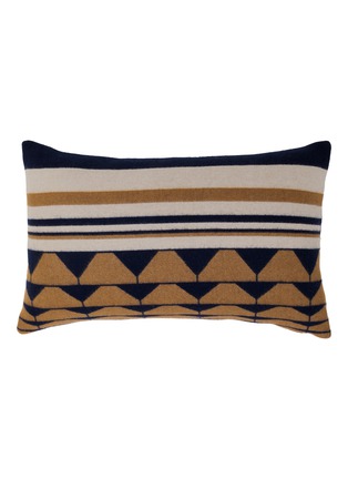 Main View - Click To Enlarge - FRETTE - X Tara Bernerd Deco Cushion 003 — Blue/Tan