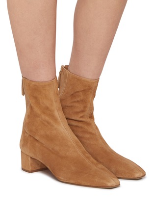 Figure View - Click To Enlarge - AQUAZZURA - Saint Honore 35 Suede Boots