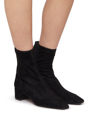 Figure View - Click To Enlarge - AQUAZZURA - Saint Honore 35 Suede Boots