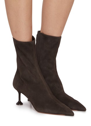 Figure View - Click To Enlarge - AQUAZZURA - Madison 65 Suede Boots