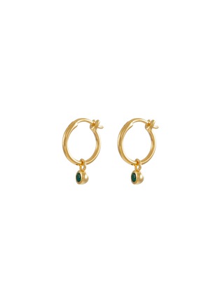 Main View - Click To Enlarge - MISSOMA - Tennis Charm Mini Hoop Earrings