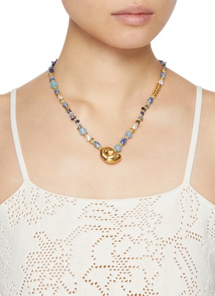 Figure View - Click To Enlarge - MISSOMA - Shell Gold Plated Brass Beaded Necklace