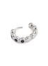Detail View - Click To Enlarge - MISSOMA - Small Tennis Rhodium Plated Sterling Silver Hoop Earrings