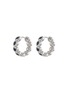Main View - Click To Enlarge - MISSOMA - Small Tennis Rhodium Plated Sterling Silver Hoop Earrings