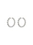 Main View - Click To Enlarge - MISSOMA - Medium Tennis Rhodium Plated Brass Cubic Zirconia Hoop Earrings