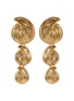 Main View - Click To Enlarge - MISSOMA - Spiral Gold Pleated Brass Drop Earrings