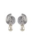 Main View - Click To Enlarge - MISSOMA - Spiral Rhodium Plated Brass Pearl Drop Earrings