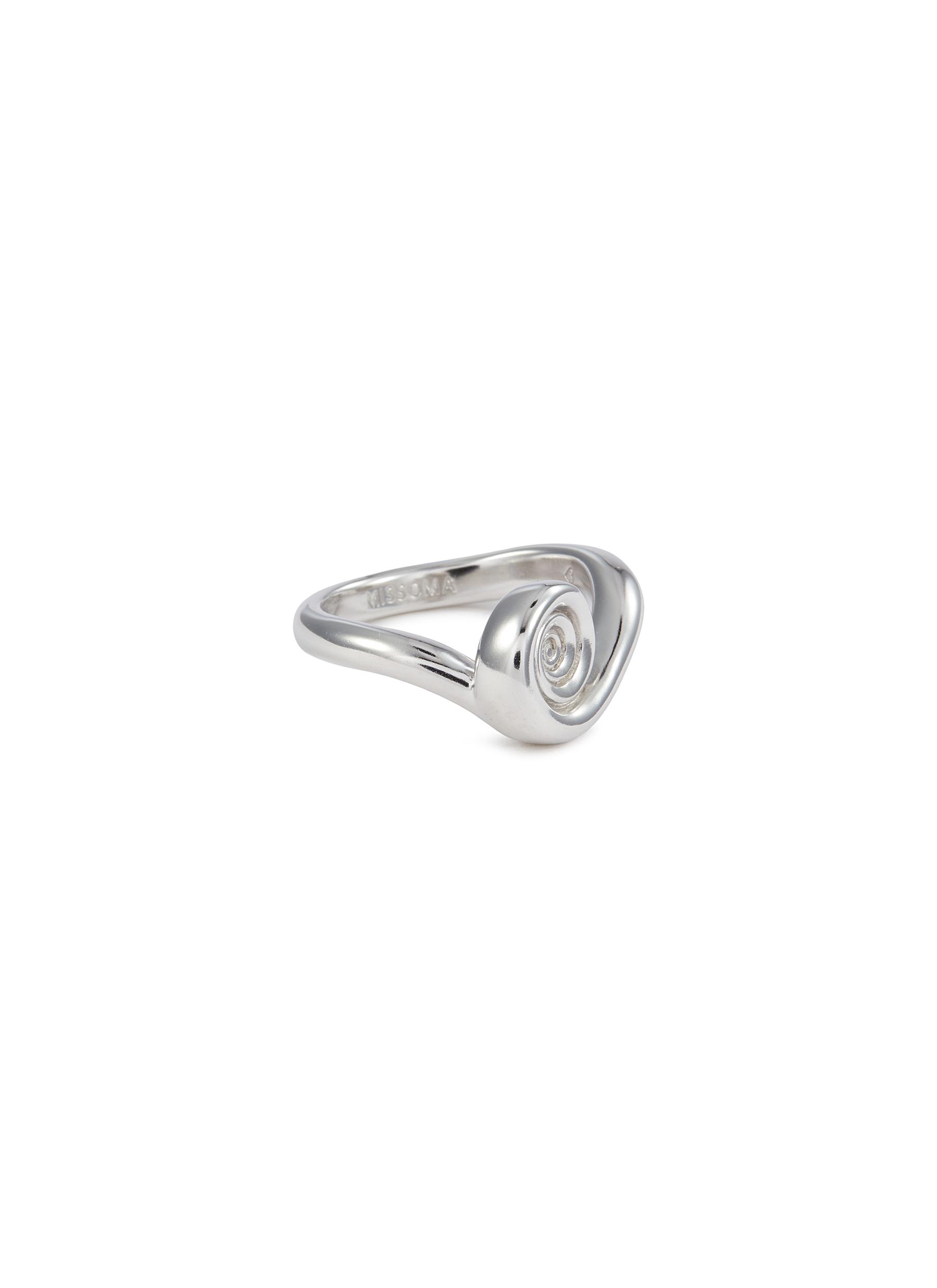 MISSOMA | Spiral Stacking Rhodium Plated Brass Ring | Women
