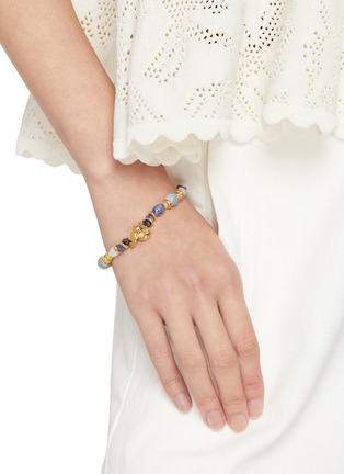 Figure View - Click To Enlarge - MISSOMA - Shell Gold Plated Brass Beaded Bracelet