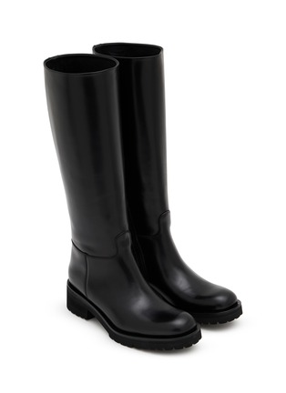 Detail View - Click To Enlarge - ALBERTO FASCIANI - Isabel Leather Riding Boots