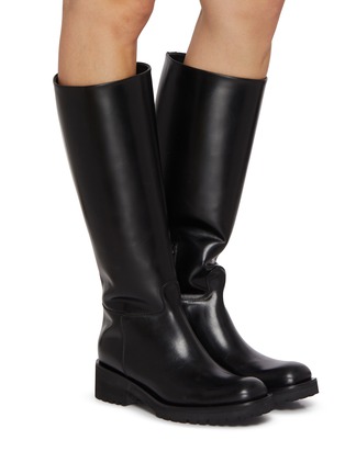 Figure View - Click To Enlarge - ALBERTO FASCIANI - Isabel Leather Riding Boots