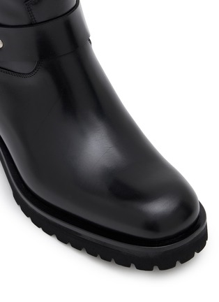 Detail View - Click To Enlarge - ALBERTO FASCIANI - Isabel Leather Moto Riding Boots