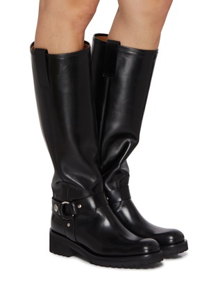 Figure View - Click To Enlarge - ALBERTO FASCIANI - Isabel Leather Moto Riding Boots