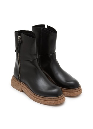 Detail View - Click To Enlarge - ALBERTO FASCIANI - Karina Leather Ankle Boots
