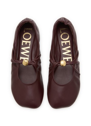 Detail View - Click To Enlarge - LOEWE - Pebble Soft Leather Ballerina