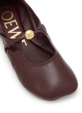 Detail View - Click To Enlarge - LOEWE - Pebble Soft Leather Ballerina