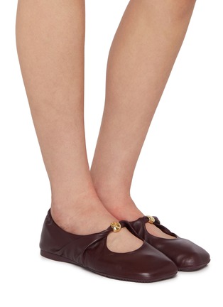 Figure View - Click To Enlarge - LOEWE - Pebble Soft Leather Ballerina