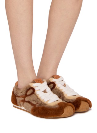 Figure View - Click To Enlarge - LOEWE - Ballet Runner 2.0 Shearling Low Top Women's Sneaker