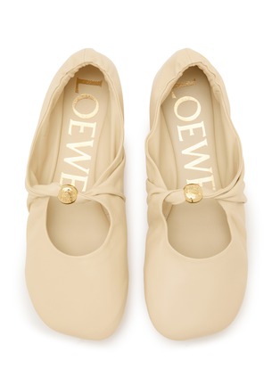 Detail View - Click To Enlarge - LOEWE - Pebble Soft Leather Ballerina