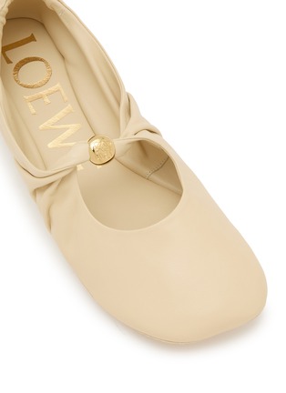 Detail View - Click To Enlarge - LOEWE - Pebble Soft Leather Ballerina