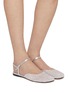 Figure View - Click To Enlarge - LOEWE - Toy Ankle Strap Mesh Ballerina