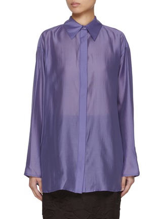 Main View - Click To Enlarge - ATELIER EDITION - Oversized Sheer Shirt