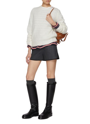 Figure View - Click To Enlarge - ATELIER EDITION - Mohair Wool Blend Knit Sweater