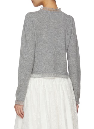 Back View - Click To Enlarge - ATELIER EDITION - Cashmere Frill Knit Cardigan