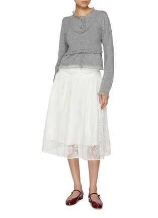 Figure View - Click To Enlarge - ATELIER EDITION - Cashmere Frill Knit Cardigan