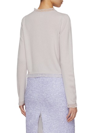 Back View - Click To Enlarge - ATELIER EDITION - Cashmere Frill Knit Cardigan