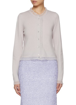 Main View - Click To Enlarge - ATELIER EDITION - Cashmere Frill Knit Cardigan