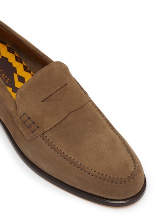 Detail View - Click To Enlarge - DOUCAL'S - Suede Penny Loafers