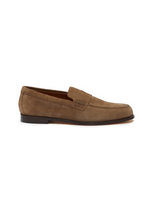 Main View - Click To Enlarge - DOUCAL'S - Suede Penny Loafers