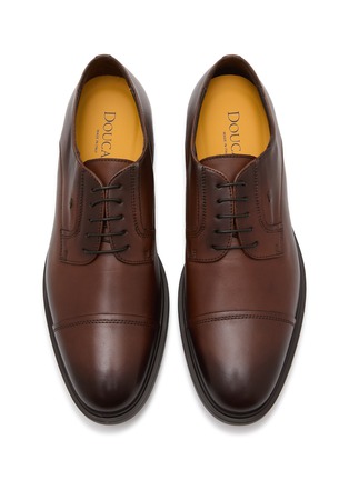 Detail View - Click To Enlarge - DOUCAL'S - Cap Toe Leather Derby Shoes