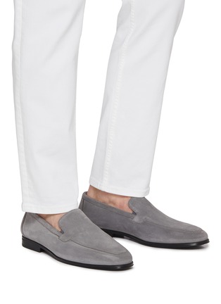 Figure View - Click To Enlarge - DOUCAL'S - Suede Loafers