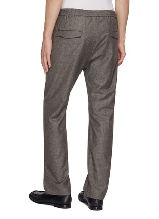 Back View - Click To Enlarge - BARENA - Elasticated Waist Wool Flannel Pants