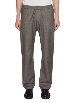 Main View - Click To Enlarge - BARENA - Elasticated Waist Wool Flannel Pants