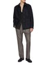 Figure View - Click To Enlarge - BARENA - Elasticated Waist Wool Flannel Pants