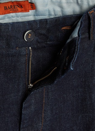  - BARENA - Pleated Carrot Dark Wash Jeans