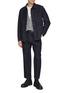 Figure View - Click To Enlarge - BARENA - Pleated Carrot Dark Wash Jeans