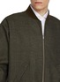  - BARENA - Varsity Chequered Zip Up Wool Jacket