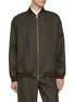 Main View - Click To Enlarge - BARENA - Varsity Chequered Zip Up Wool Jacket