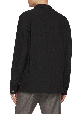 Back View - Click To Enlarge - BARENA - Seeksucker Herringbone Shirt