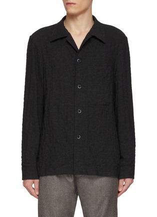 Main View - Click To Enlarge - BARENA - Seeksucker Herringbone Shirt