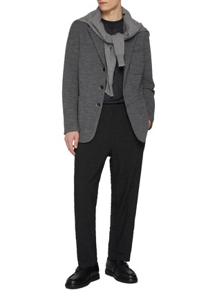 Figure View - Click To Enlarge - BARENA - Ameo Seeersucker Herringbone Pants