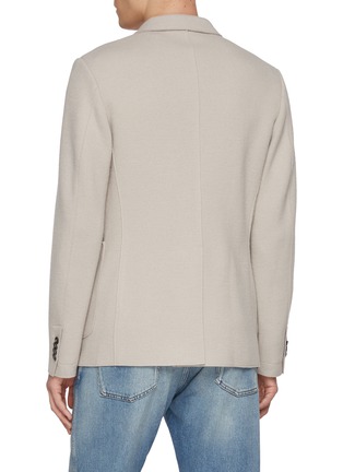 Back View - Click To Enlarge - BARENA - Patch Pocket Single Breasted Jersey Blazer